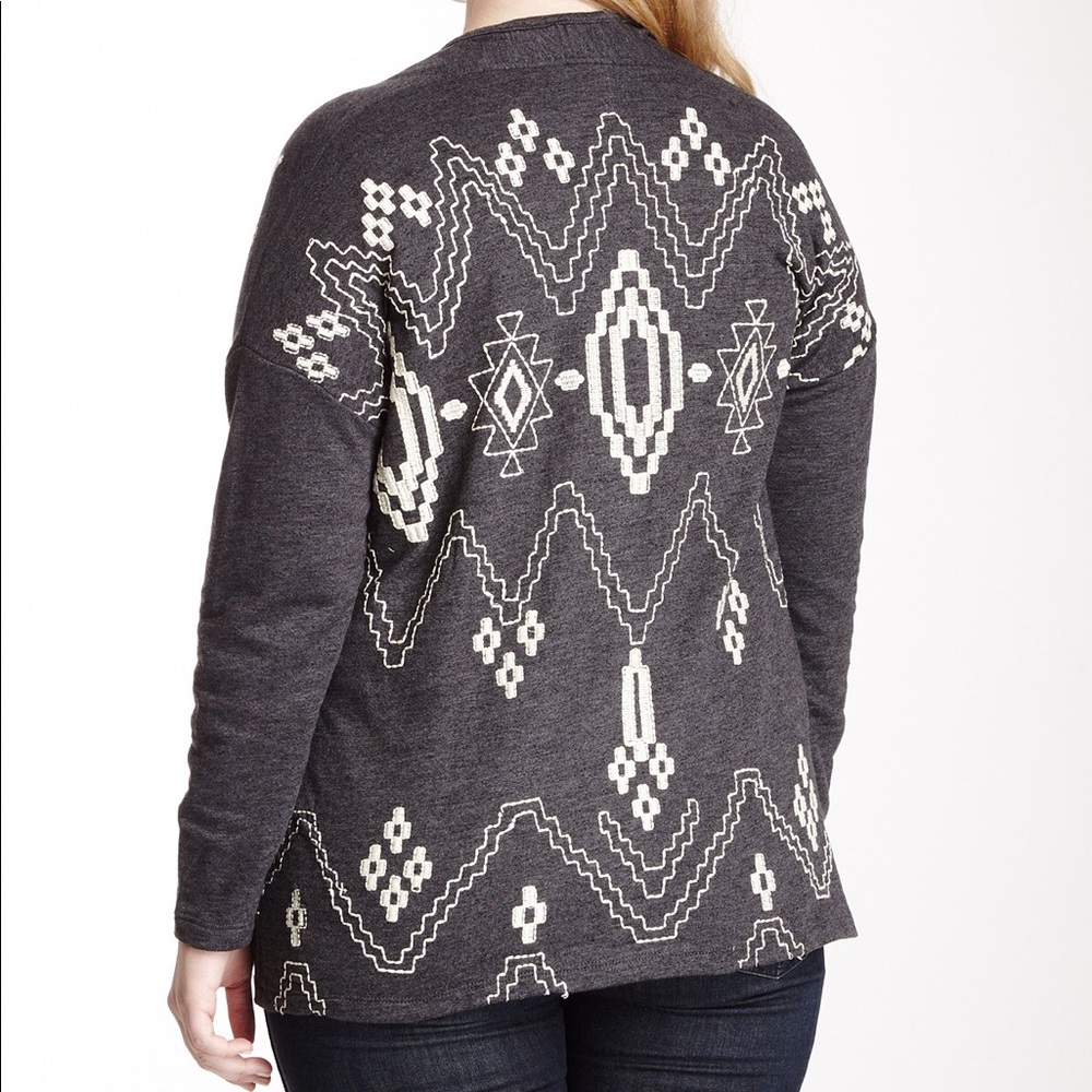 Lucky Lotus Embroidered Wrap Jacket